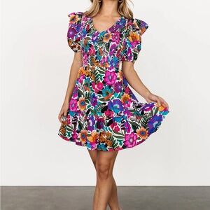 Baltic Born Colorful Floral Mini Dress